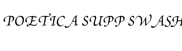 Poetica Supp Swash Capitals II font preview