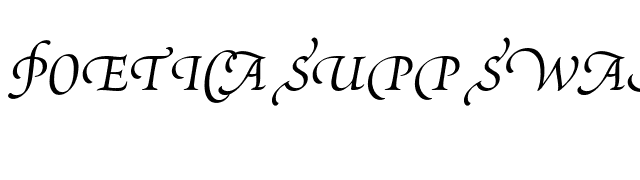 Poetica Supp Swash Capitals III font preview