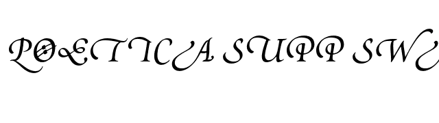 Poetica Supp Swash Capitals IV font preview