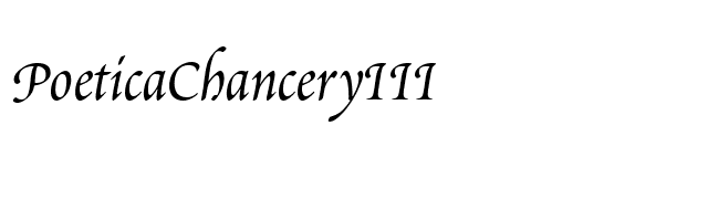 PoeticaChanceryIII font preview