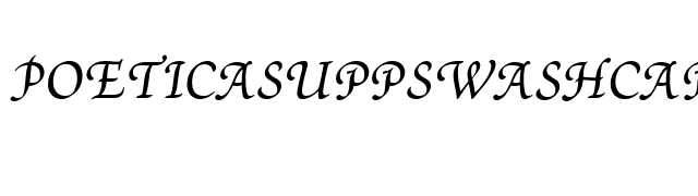 PoeticaSuppSwashCapitalsI font preview