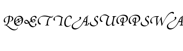 PoeticaSuppSwashCapitalsIV font preview