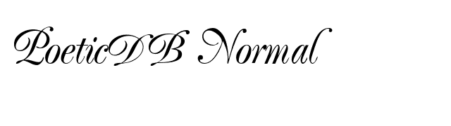 PoeticDB Normal font preview