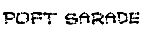 Poft Sarade font preview