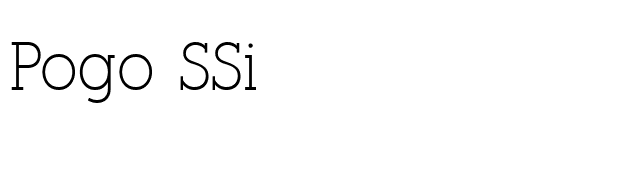 Pogo SSi font preview