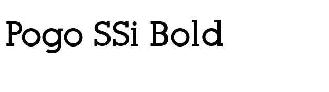 Pogo SSi Bold font preview