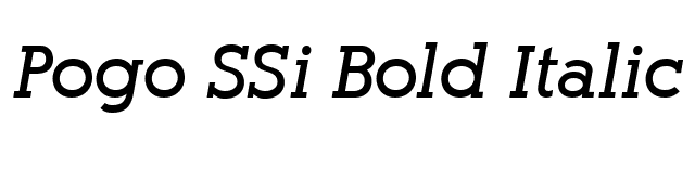 Pogo SSi Bold Italic font preview