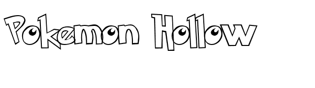 Pokemon Hollow font preview