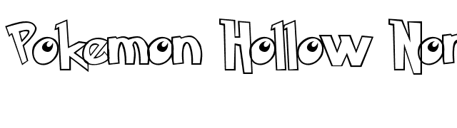 Pokemon Hollow Normal font preview