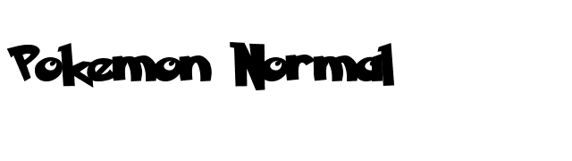 Pokemon Normal font preview