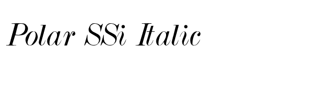 Polar SSi Italic font preview