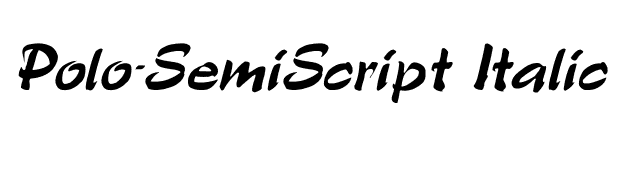 Polo-SemiScript Italic font preview