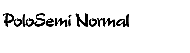 PoloSemi Normal font preview