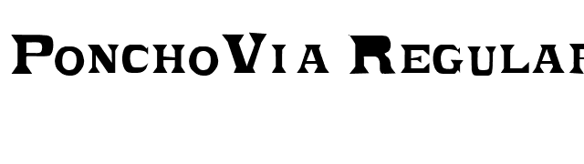 PonchoVia Regular font preview