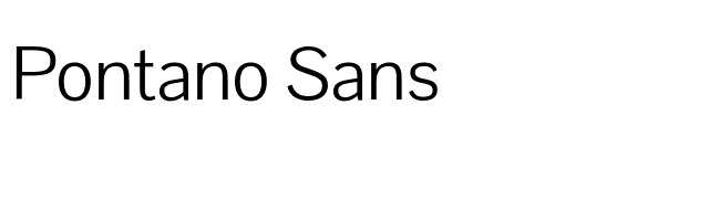 Pontano Sans font preview