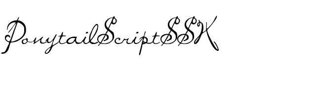 PonytailScriptSSK font preview