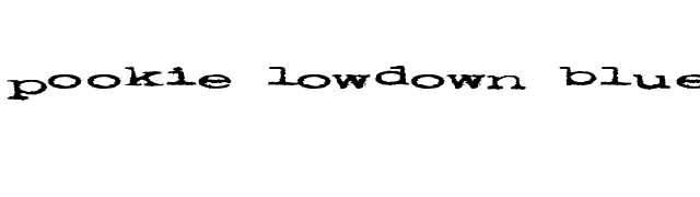 pookie lowdown blues font preview