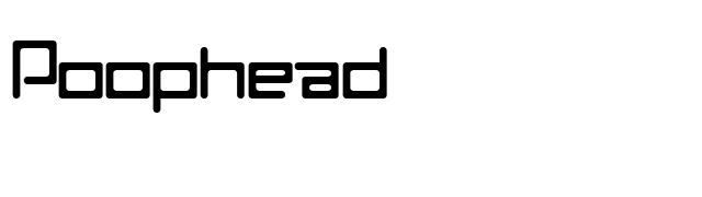 Poophead font preview