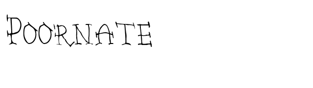 Poornate font preview