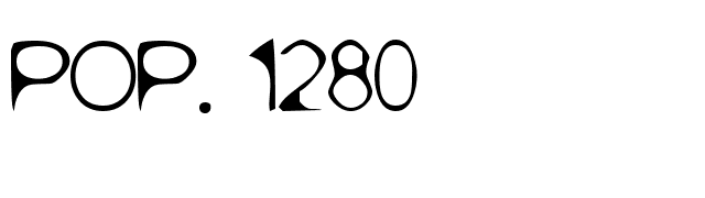 POP. 1280 font preview