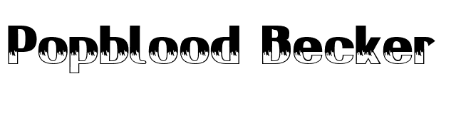 Popblood Becker font preview