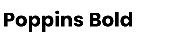 Poppins Bold font preview