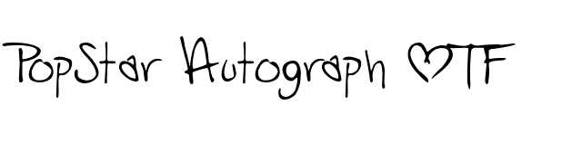 PopStar Autograph OTF font preview