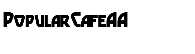 PopularCafeAA font preview