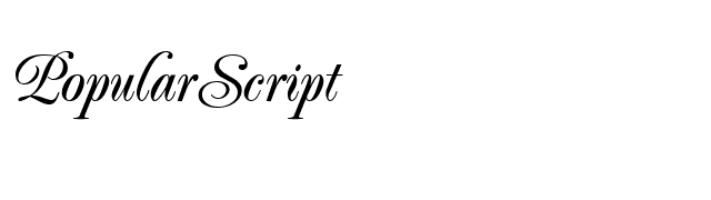 PopularScript font preview