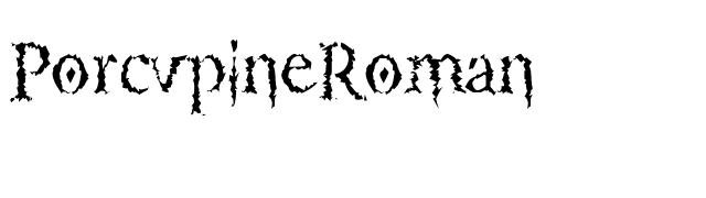 PorcupineRoman font preview