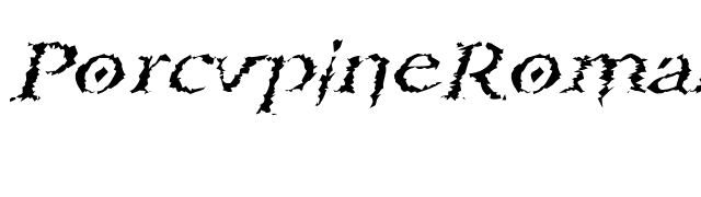 PorcupineRomanExtended Italic font preview