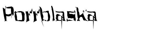 Porrblaska font preview