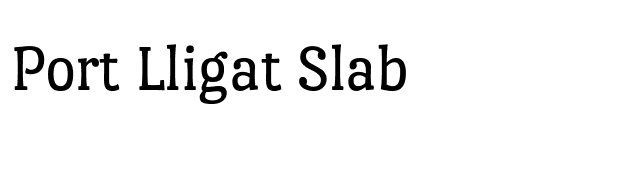 Port Lligat Slab font preview