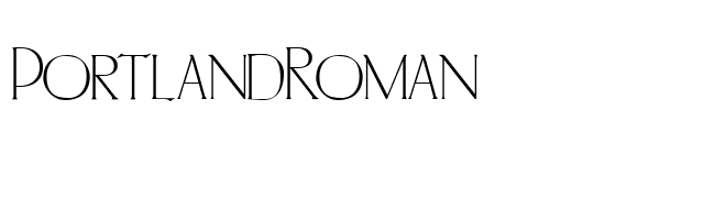 PortlandRoman font preview