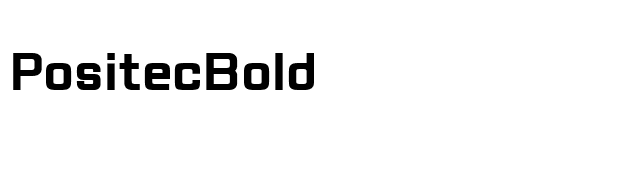 PositecBold font preview