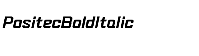 PositecBoldItalic font preview