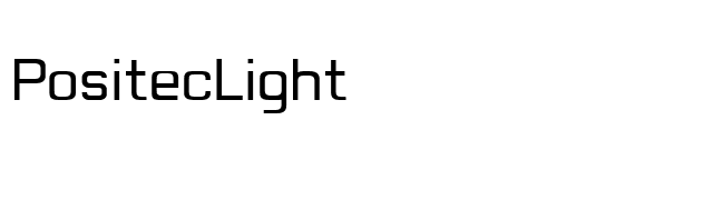 PositecLight font preview