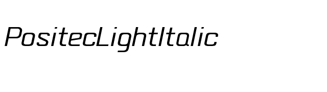 PositecLightItalic font preview