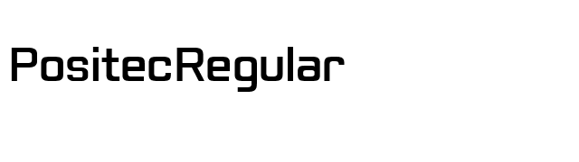 PositecRegular font preview