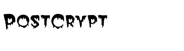 PostCrypt font preview