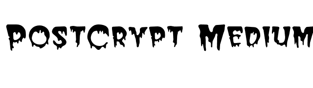 PostCrypt Medium font preview