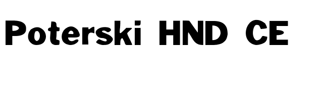 Poterski HND CE font preview