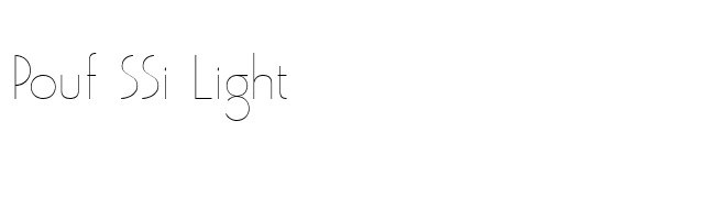 Pouf SSi Light font preview