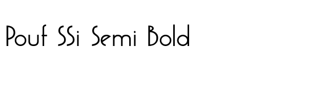 Pouf SSi Semi Bold font preview