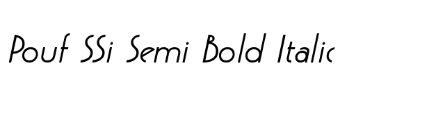 Pouf SSi Semi Bold Italic font preview