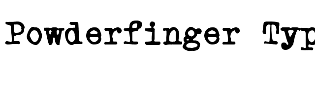 Powderfinger Type font preview