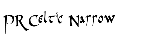 PR Celtic Narrow font preview