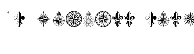 PR Compass Rose font preview