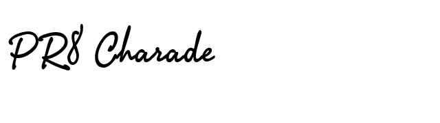 PR8 Charade font preview