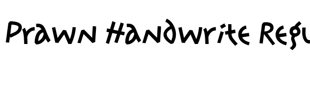 Prawn Handwrite Regular font preview